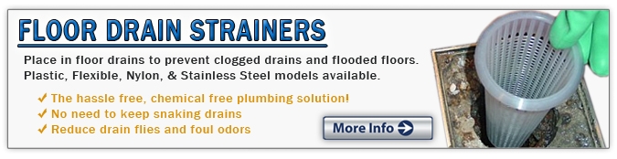 Floor Drain Strainers to prevent clogged drains