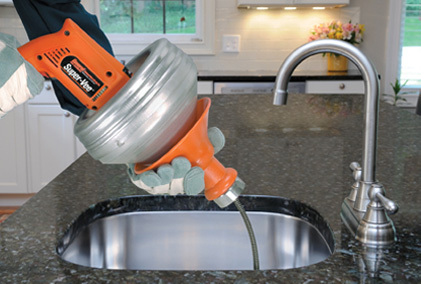 cleaning a kitchen sink