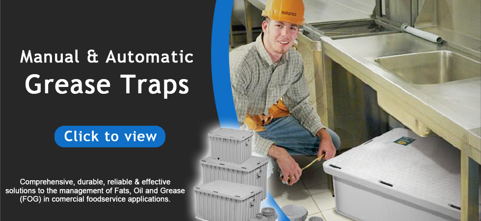 Drain-Net-banner-grease-traps Wash-Rinse-Sanitize Stickers for Restaurant 3-Compartment Sinks - Drain-Net