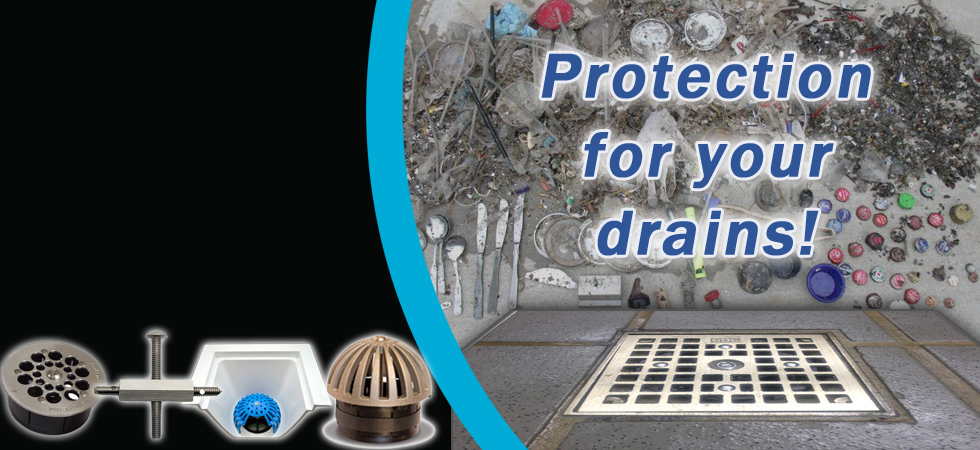 Drain-Netbanner-DraiinLocks Locking Dome Strainer and Replacement Dome Strainer 3"| PermaDrain Floor Sinks - Drain-Net