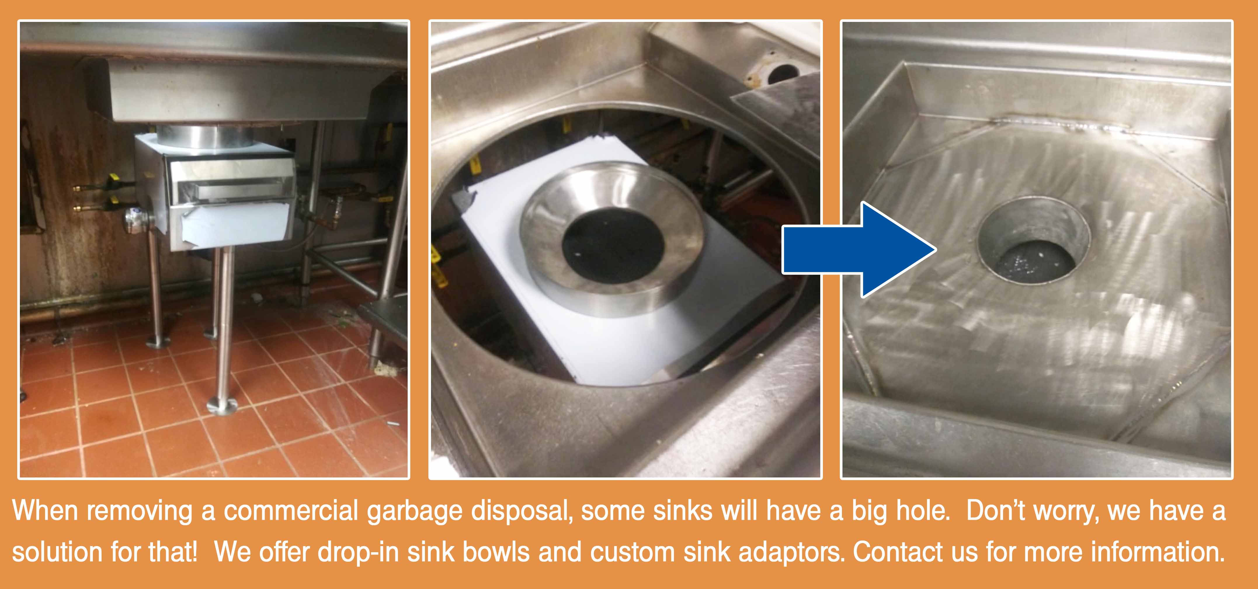garbage disposal replacement sink bowl adapter