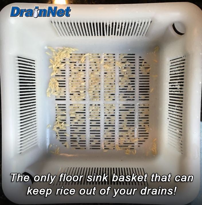 basket that keep rice out of drains