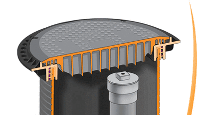 Trapzilla Grease Interceptor, 4 Inlet/Outlet, 75 GPM Flow Rating, 405 lbs  Grease Capacity - Drain-Net Technologies