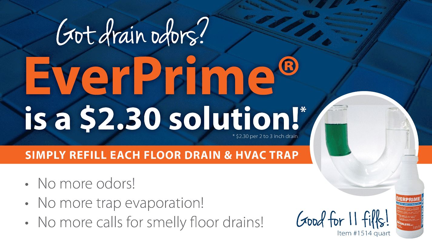 EverPrime liquid drain odor blocker