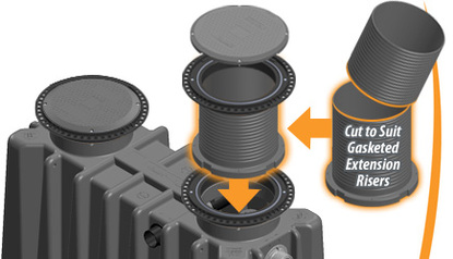 under ground grease interceptor riser extension