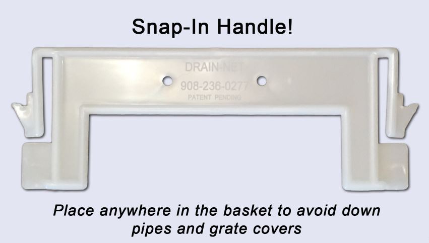 snap_in_handle2 image floor sink basket with snap in handle