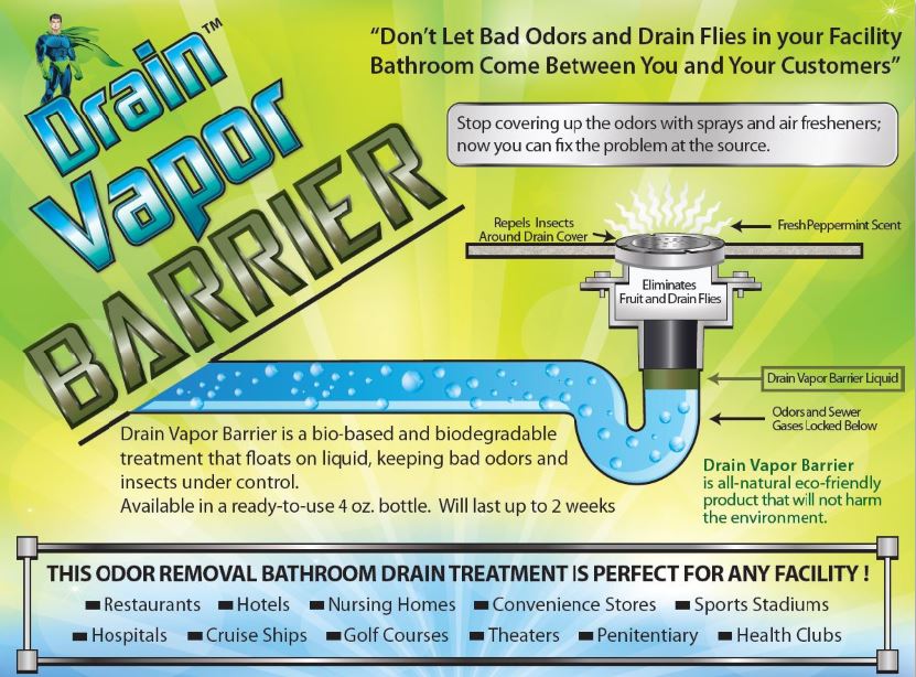 Drain Vapor Barrier Defender block sewer odors