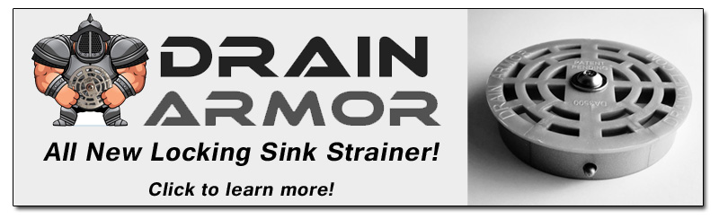 drain armor locking strainer for compartment sinks