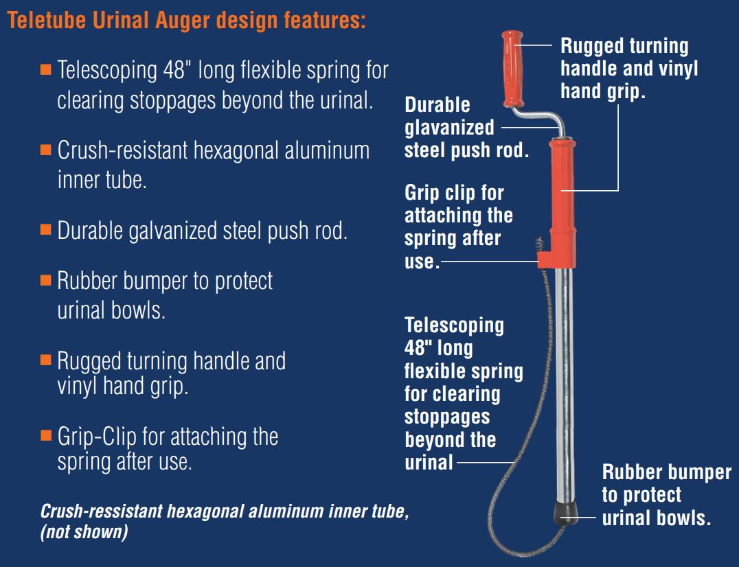 urinal auger details