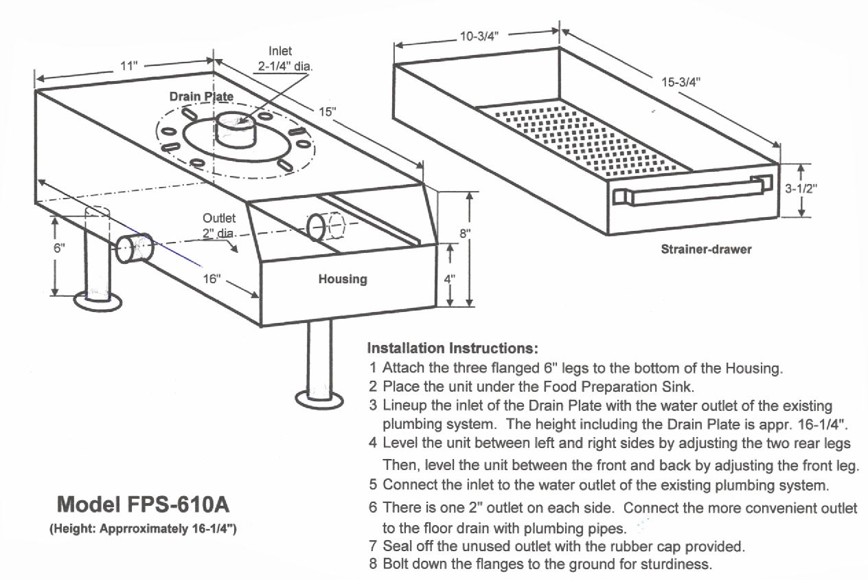 drain net fps 610A Installation Instructions web