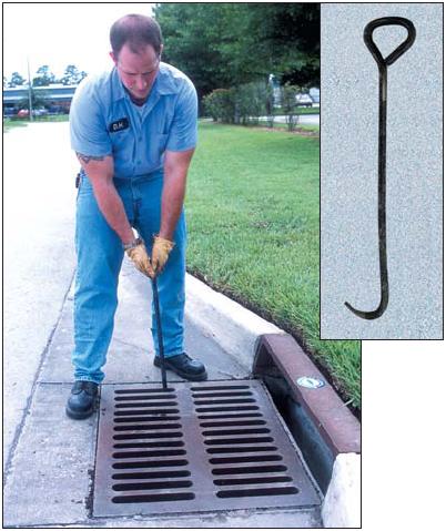 grate%20hook image Steel Grate Hook for storm water grates