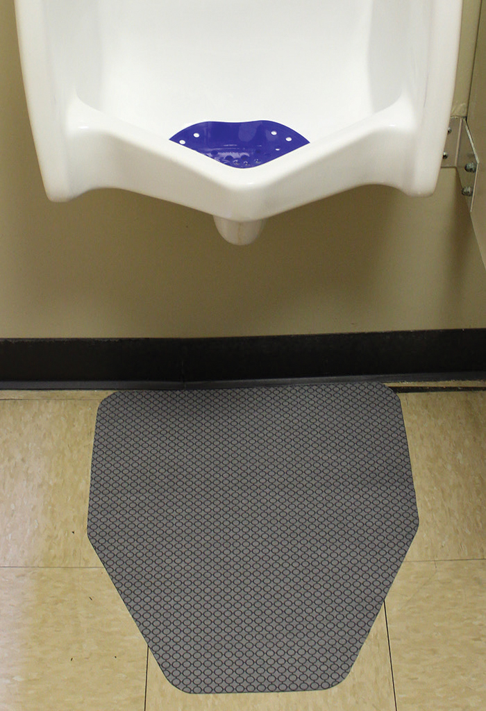 Peal & Stick Urinal Mat nonwoven for restrooms Komodo
