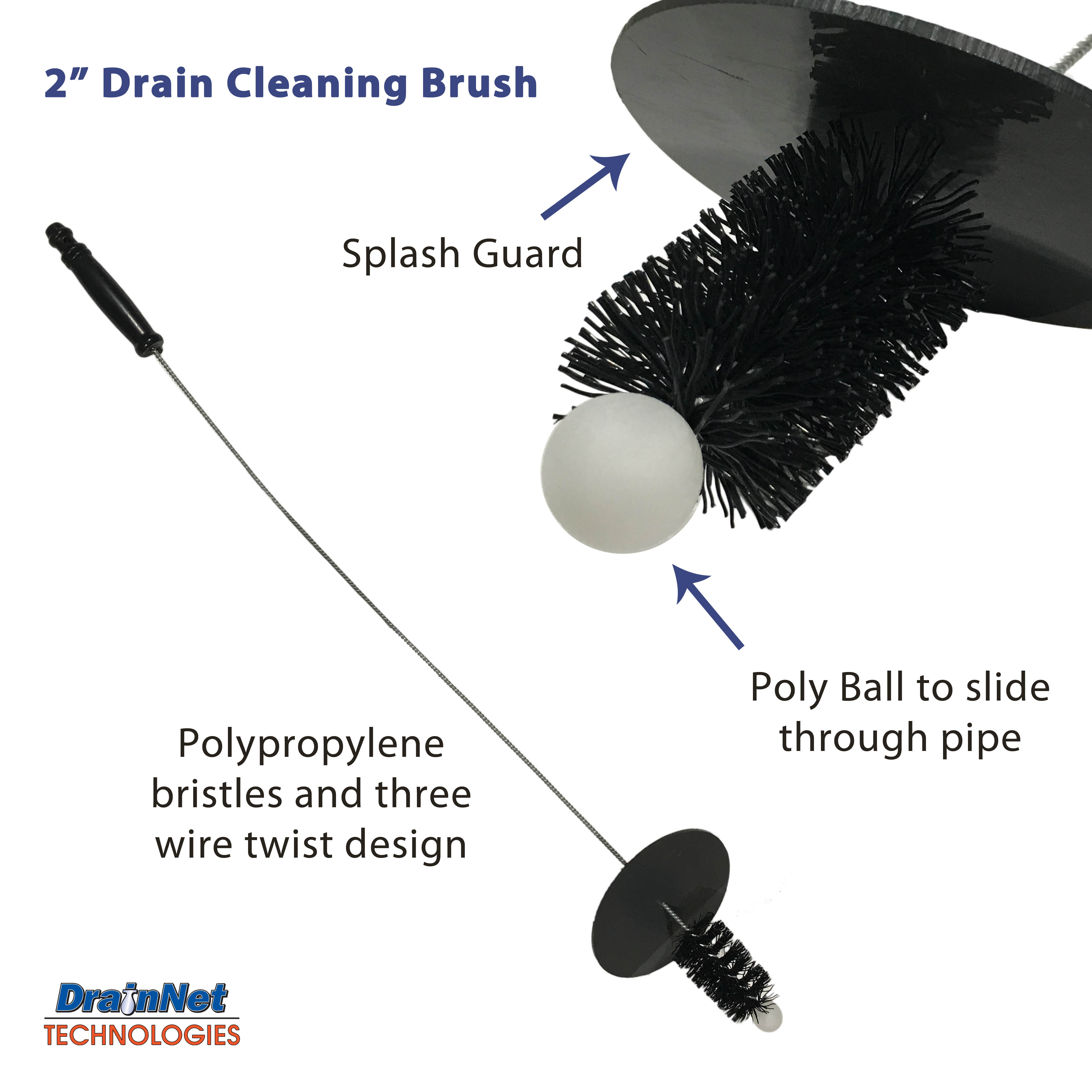 DipStick Pro Cleaning Brush - 4 ft - Drain-Net Technologies