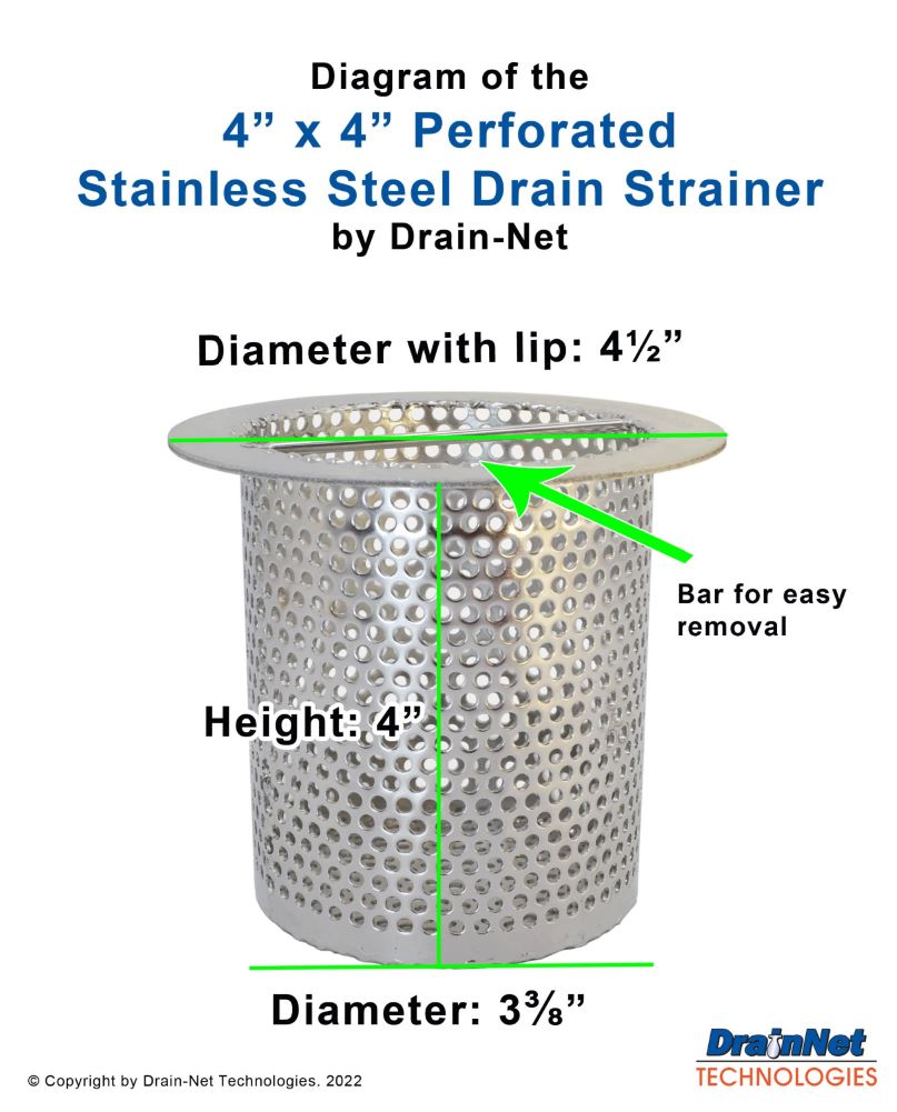 Thunder Group SLFDS510, 10x10-Inch Stainless Steel Floor Drain Strainer