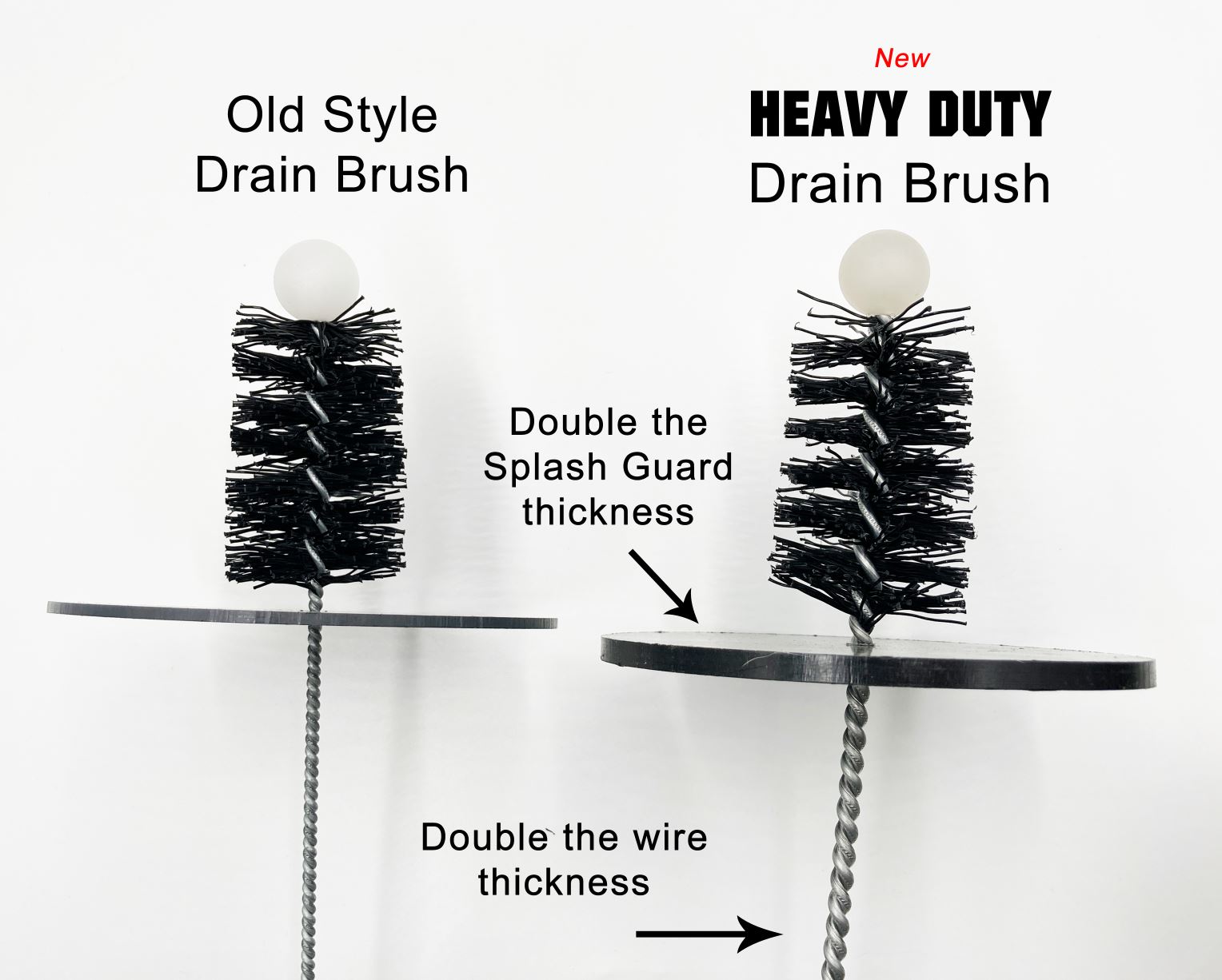 Commercial Drain Brush to clean facility floor drains and unclog