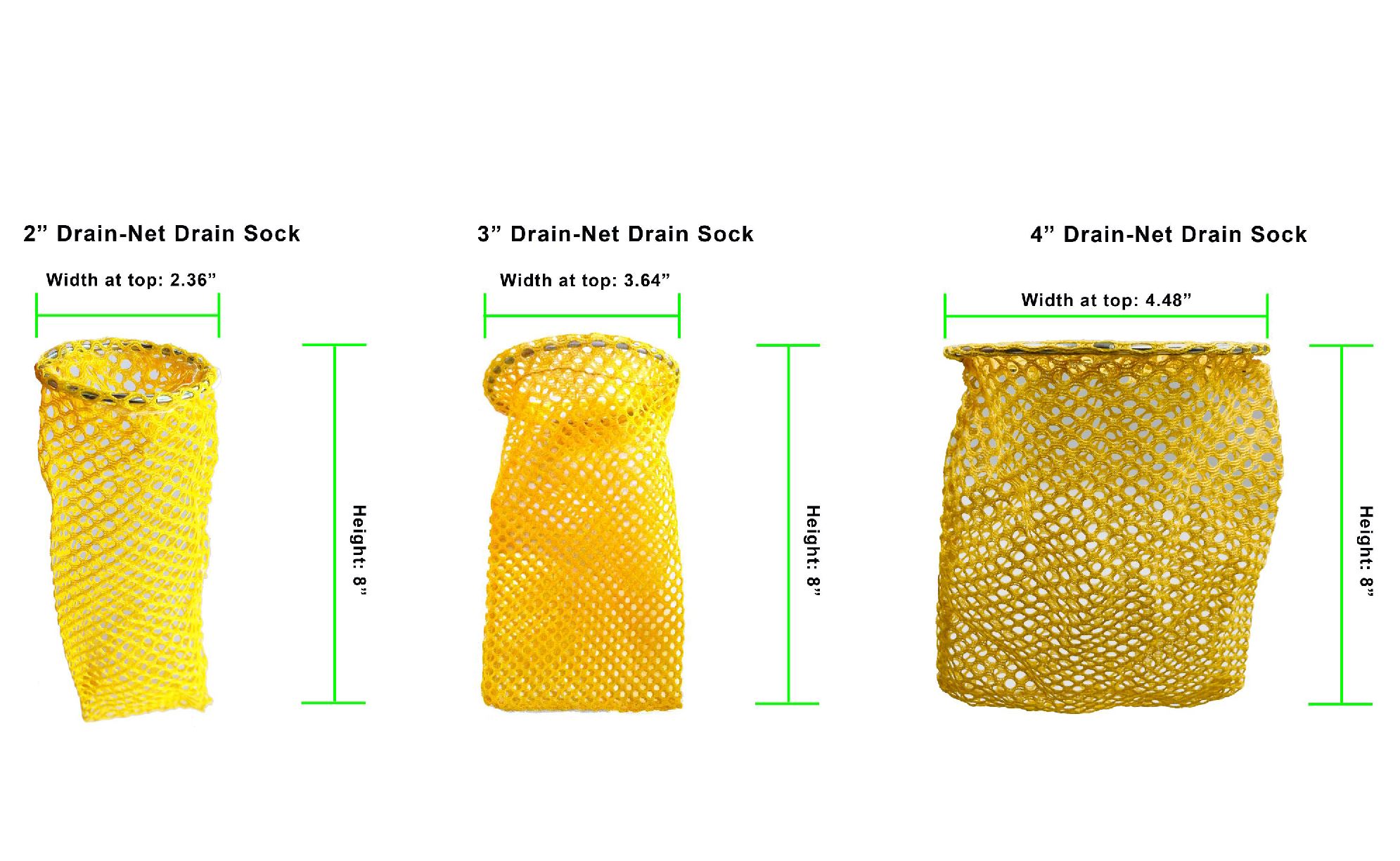 drain-net drain sock specs