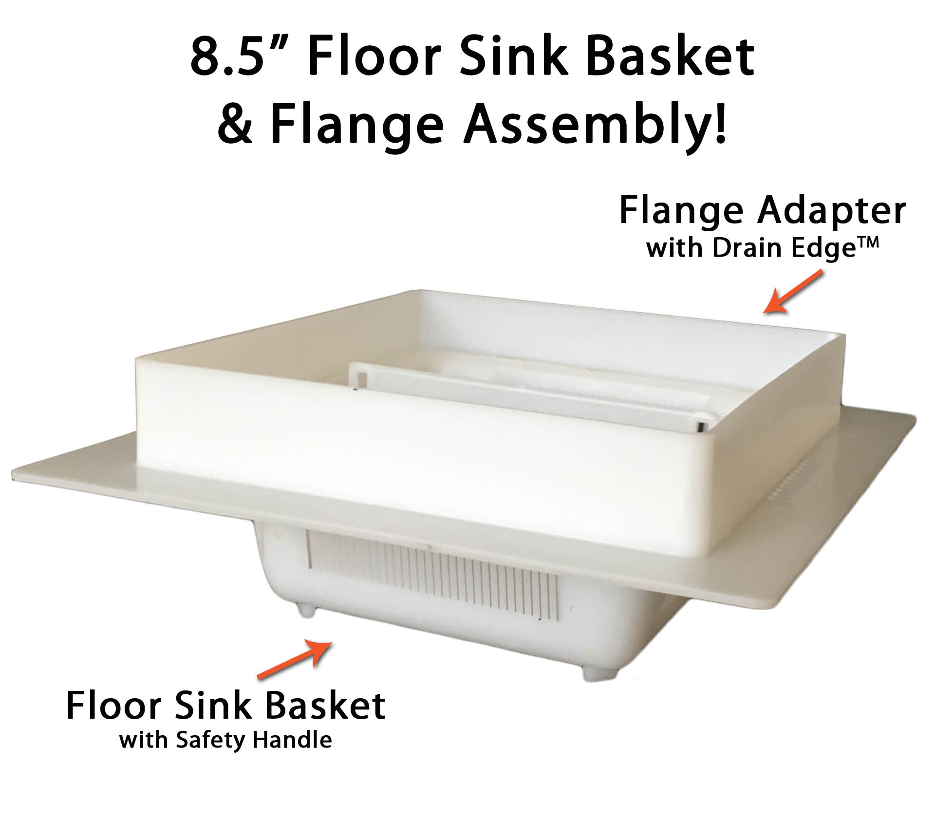 8 5 Floor Sink Basket With 12 Flange Assembly Drain Edge