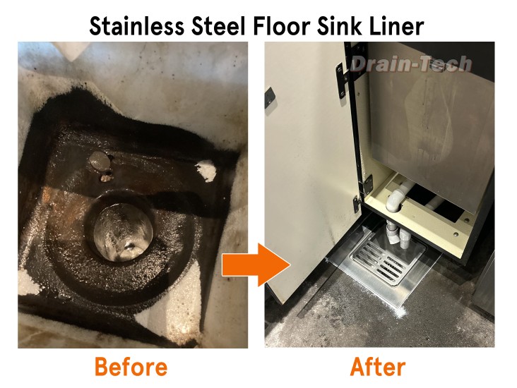 Retrofit Stainless Steel Liner for floor sinks 8" x 8" x 6" Deep ...