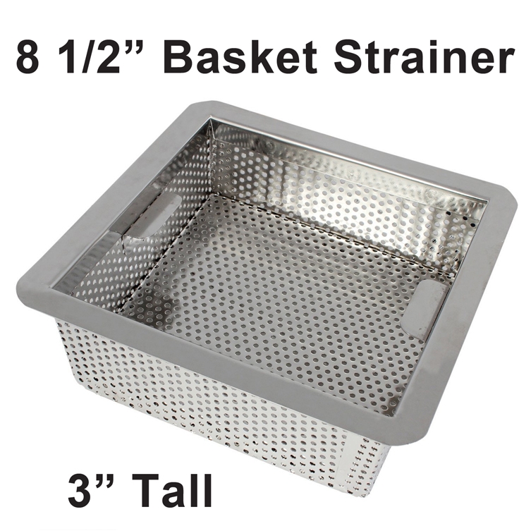 FSQ Floor Sink Basket Drain Strainer - Stainless Steel for