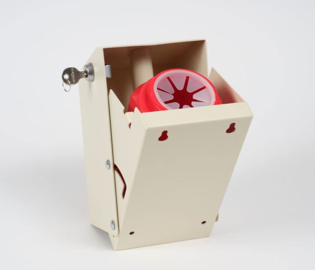 Secure Needle Disposal System for public restrooms