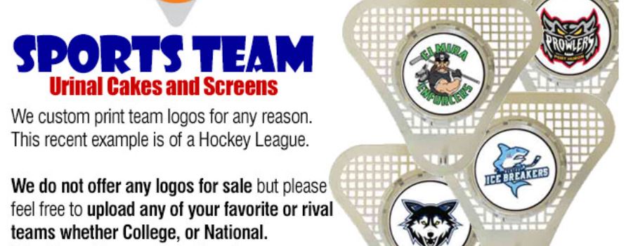 sports-teams-customurinal image sports team urinal cakes and screens
