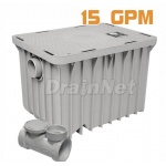 Plastic Grease Trap 15 GPM / 30 LB