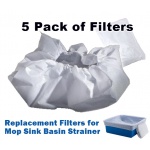 Replacement Filters for Mop Sink Basin Strainer (5-pack)