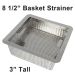 Stainless Steel Floor Sink Basket 8-1/2” x 8-1/2” x 3”