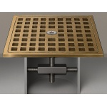 Zurn Strainer 5" Square Floor Drain Cover with Lock and Stop Drain Lock (Actual diameter 4 5/8&Prime;)