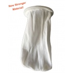 Solid Elastic Drain Sock White - for solids and plumbing drain protection