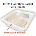 Plastic Floor Sink Basket 8.5&quot; with Handle