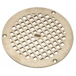 Zurn 7" Diameter Round Floor Drain Cover, Nickel