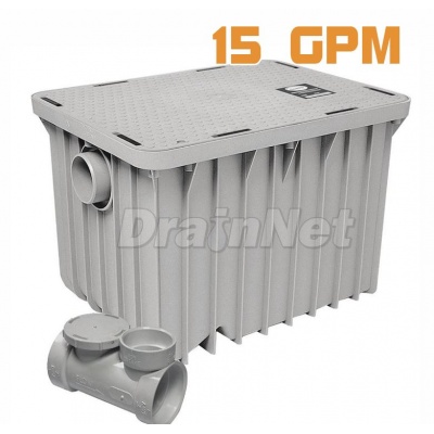 Plastic Grease Trap 15 GPM / 30 LB