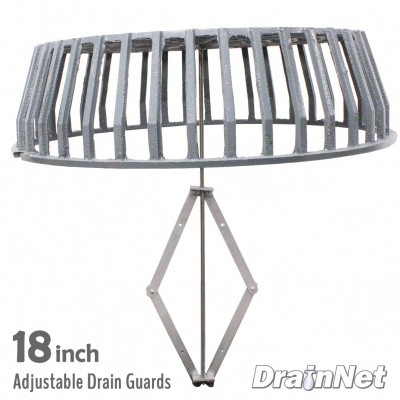 Adjustable Drain Guards - 18&quot; (cast iron dome) marathon BS-1047