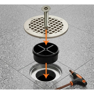 Cross Lock&trade; - The Universal Lock for Drain Covers