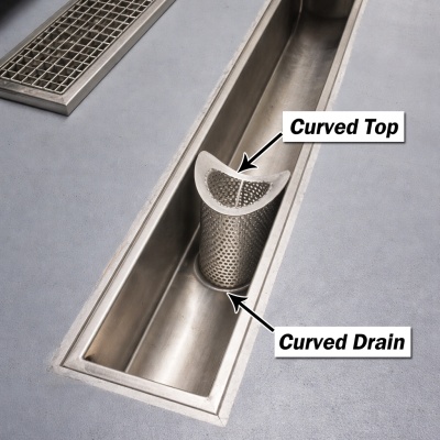 Trench Drain Strainer Insert 3" x 8" Long