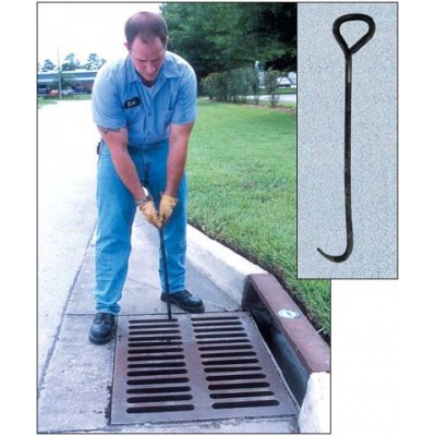 Heavy-duty steel hook fits all grates