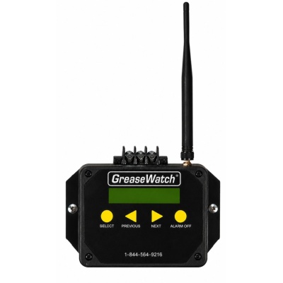 Wireless grease interceptor monitoring device