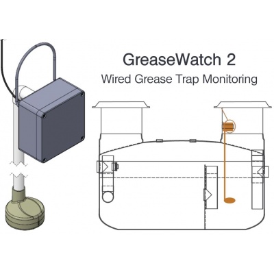GreaseWatch 2 (Grease Trap Monitoring Alarm with Wired Connection and Local Alarm Display)