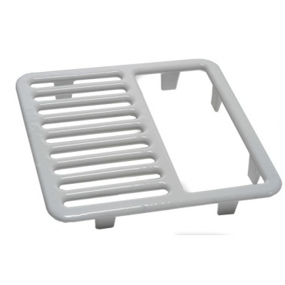 Floor Sink Grate - Cast iron porcelain with ceramic surface 9-3/8&quot; - HALF Grate