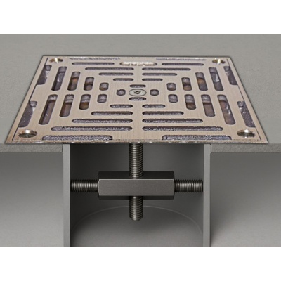 Josam 6" Square Drain Cover with Lock and Stop