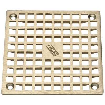 Zurn 6&quot; Square Floor Drain Grate Cover PN400-6S-GRID-W/SCR 