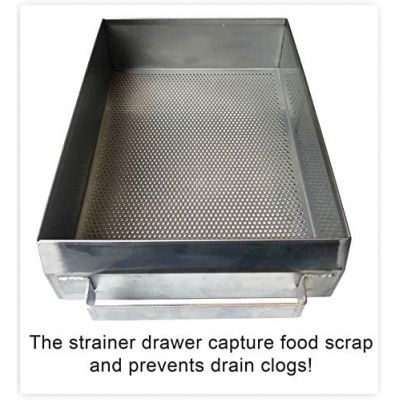 strainer drawer for commercial sink